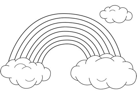 Rainbow Coloring Pages For Childrens Printable For Free