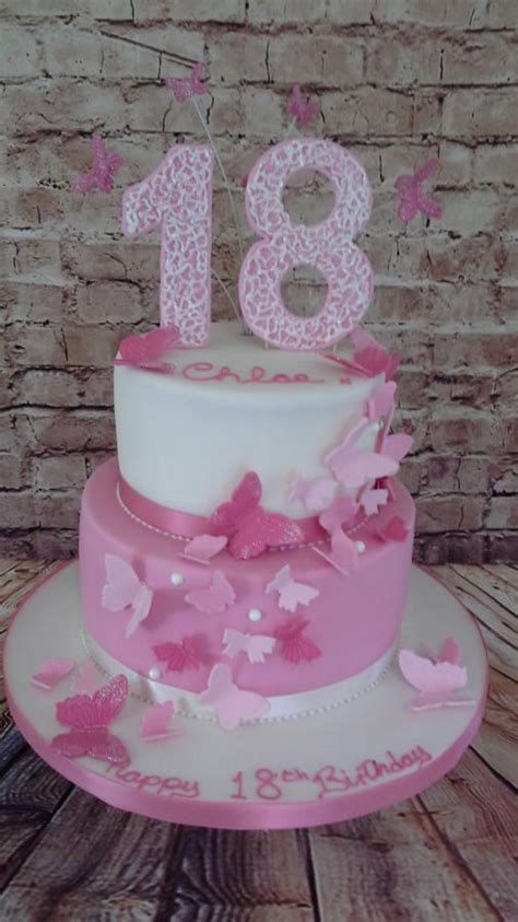 Birthday cakes are so yummy and can also be so beautifully customised these days they are a gauranteed conversation starter and the talk of the night. 18th butterfly birthday cake - Cake by milkmade | 18th birthday cake for girls, Butterfly ...