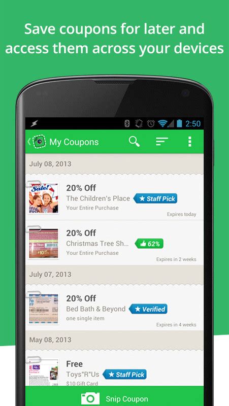 Coupon value will display on the next screen. SnipSnap Coupon App APK Free Shopping Android App download ...