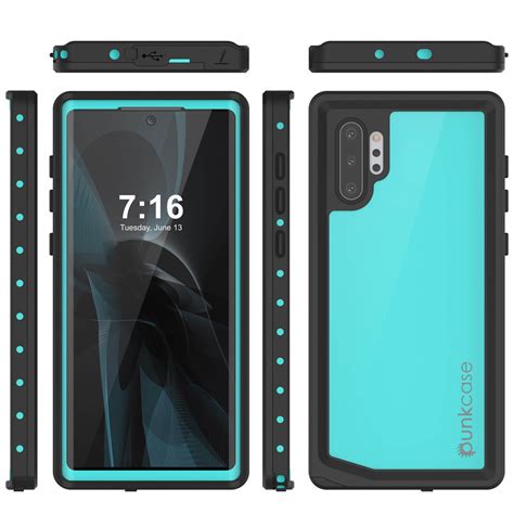 Galaxy Note 10 Plus Waterproof Case Punkcase Studstar Series Teal Th