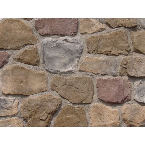 To communicate or ask something with the place. Ply Gem Stone Fieldstone 10-sq ft Chardonnay Faux Stone ...