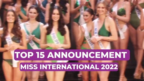 Top 15 Announcement Miss International 2022 🥇 Own That Crown