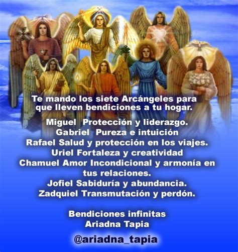 Oracion De Los 7 Arcangeles Para Los Hijos