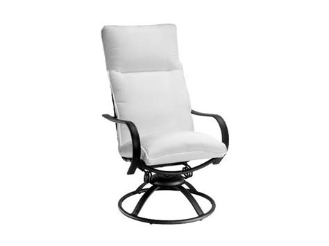 Holly Hill Cushion Aluminum High Back Arm Swivel Rocker Dining Chair