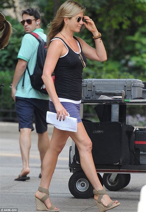 Jennifer Aniston 44 Proves Youre Never Too Old For A Mini Skirt As