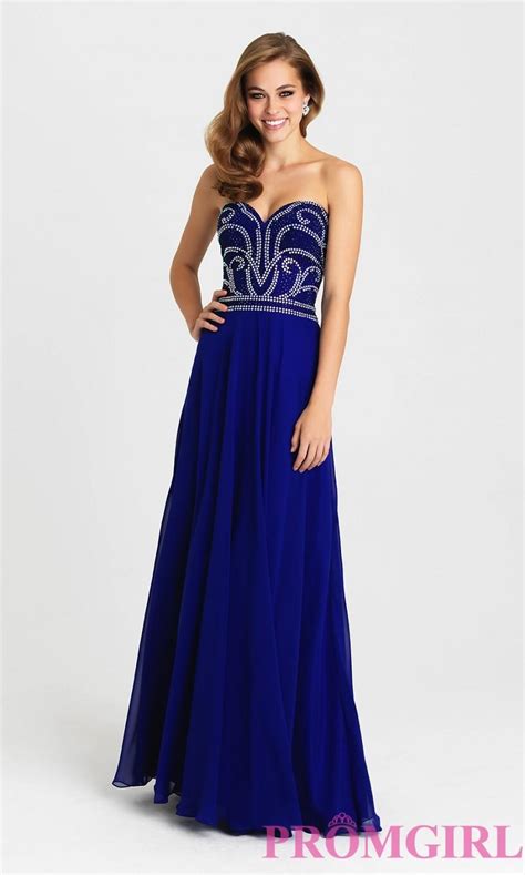 Long Madison James Strapless Sweetheart Prom Dress Discount Evening