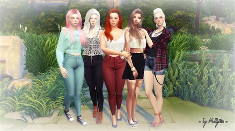 Sims 4 Ccs The Best Group Poses 2 By Melly Sims