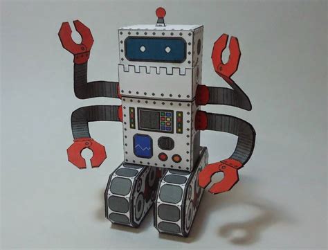 Papermau Panic At The Space Paper Toy Series Isaac The Robot By
