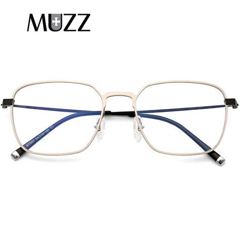 muzz men s full rim square aluminum alloy frame eyeglasses wat007 fashion eyeglasses eyewear