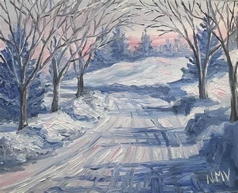 Winter Landscape Painting Landscape Paintings Original Fine Art