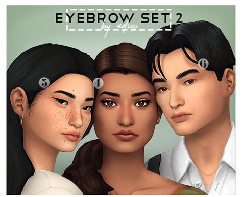 Sims 4 Maxis Match Eyebrow Set 2 The Sims Book Gambaran
