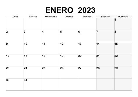 Calendario Enero 2023 Calendariossu