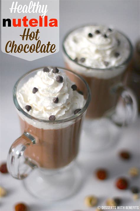 Try a low fat version of this family favourite. Desserts With Benefits Healthy Nutella Hot Chocolate (sugar free, low carb, low fat, gluten free ...