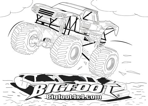 Bigfoot Monster Truck Coloring Pages