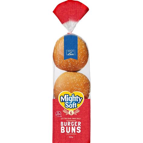 Calories In Mighty Soft Bread Rolls Hamburger Buns Calcount