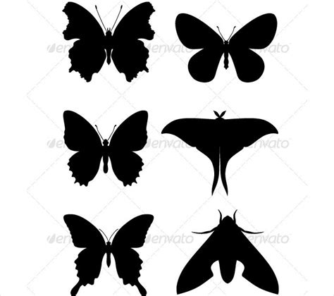 10 Butterfly Silhouette Designs Vector Eps Format Download Design