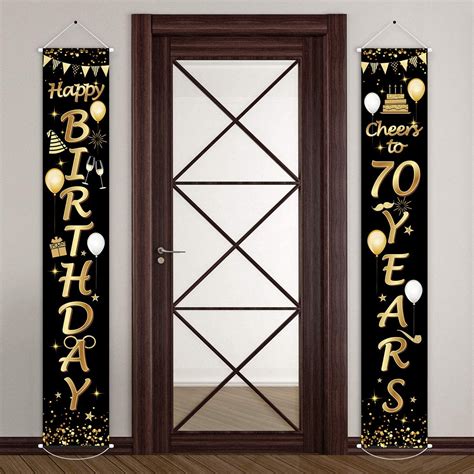 Buy 2 Pieces 70th Birthday Party Decorations Cheers To 70 Years Banner