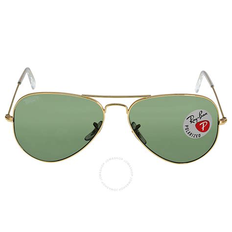 Ray Ban Aviator Green Polarized Lens 58mm Mens Sunglasses Rb3025 001