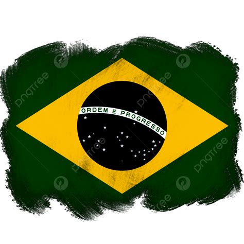 Brazil Flag With Brush Strokes Style Brazil Flag Brazil Flag Hd Brush Brazil Brush Flag Png