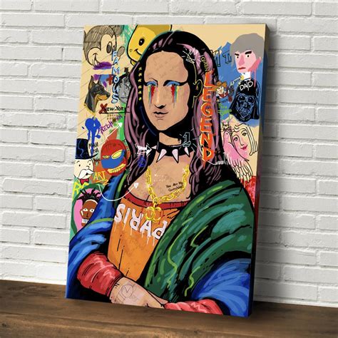 Mona Lisa Modern Day Canvas Wall Art Rebhorn Design