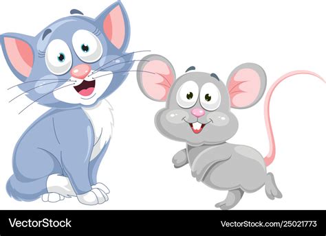 Cartoon Cat And Mouse Royalty Free Vector Image