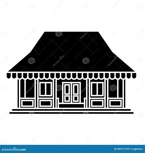Betawi Traditional House Vector Illustration Design Elements