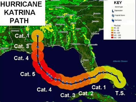 Map Hurricane Katrina Path Share Map