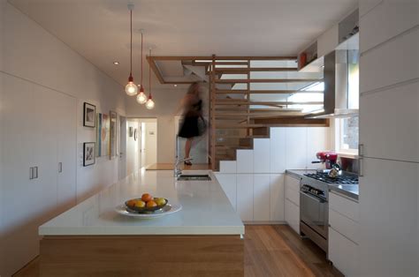 Integrating A Stair With A Kitchen Bench Interior Rendering Home