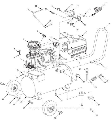 Campbell Hausfeld HL5516 Parts Diagram For Air Compressor Parts