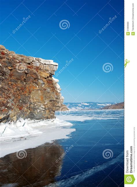 View At Olkhonice On The Surface Of Lake Baikal Stock Photo Image Of