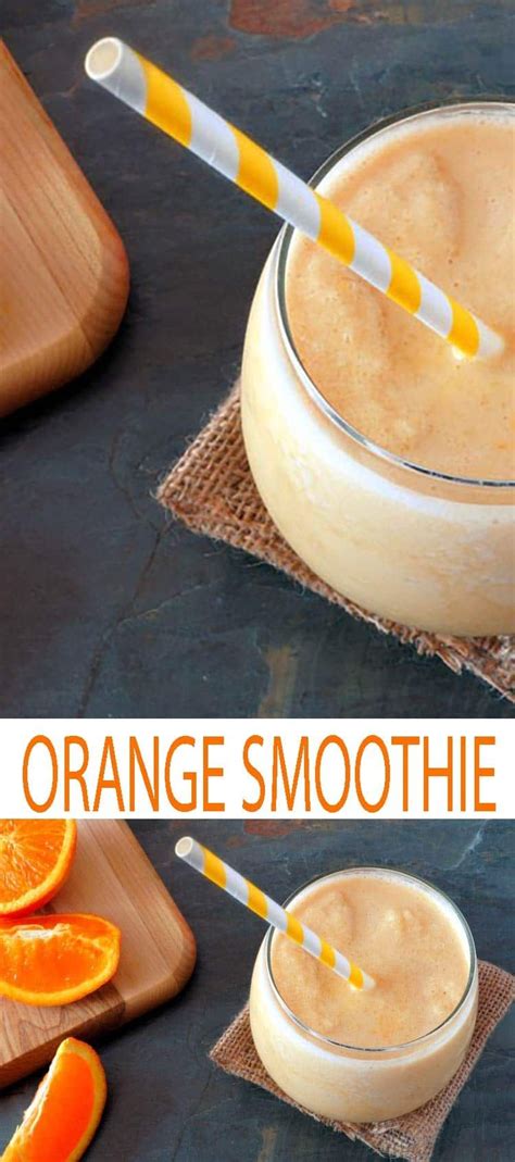 Healthy Orange Smoothie Great For Starting The Day Off Right With Fresh