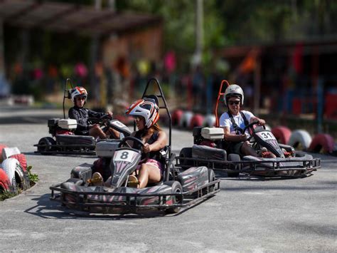 Action at go kart raceway. Go Kart Racing - Extreme Sports Philippines