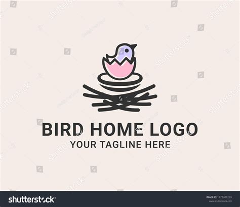 Nest Bird Home Logo To Decorate Your Nest Bird Royalty Free Stock