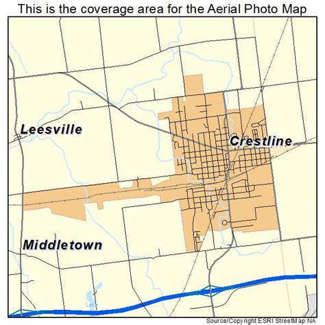 Aerial Photography Map Of Crestline Oh Ohio