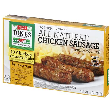 Jones Dairy Farm Golden Brown Fully Cooked Chicken Sausage Links Oz