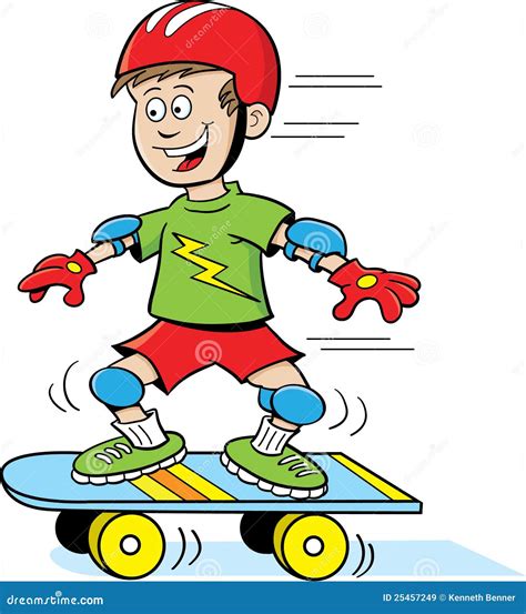 Menino No Skate Ilustração Do Vetor Ilustração De Esportes 25457249