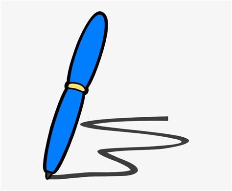 Blue Pen Write Clip Writing With A Pen Clipart Free Transparent Png