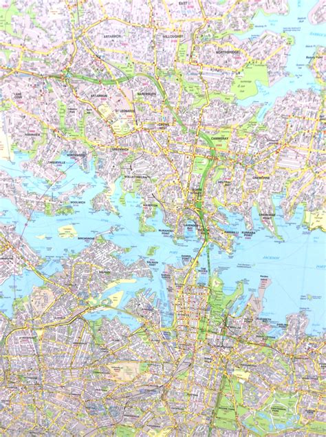 Sydney Ubd Laminated Map Wall Map Of Sydney