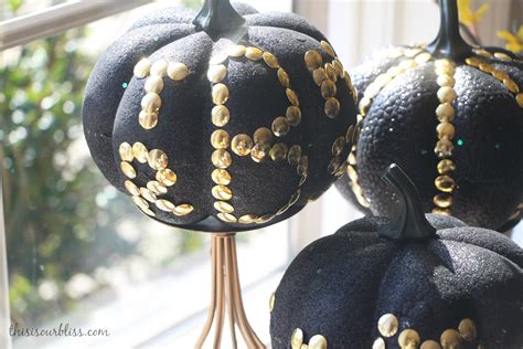 Diy Gold Studded Pumpkins With Dollar Store Supplies This Is Our Bliss