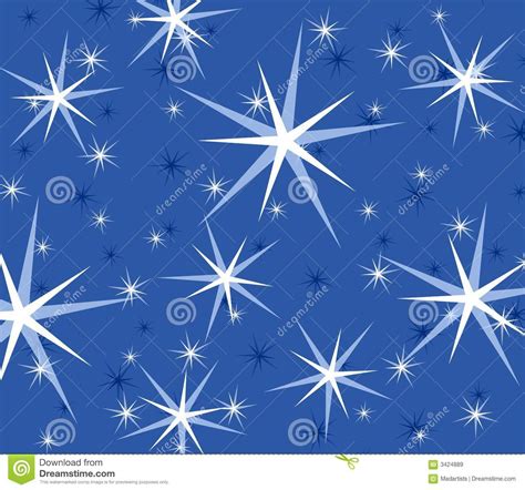Blue Twinkling Sparkling Stars Royalty Free Stock Images