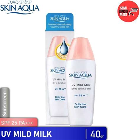 Promo Skin Aqua Uv Mild Milk Spf 25 Pa 40g Diskon 22 Di Seller Surya