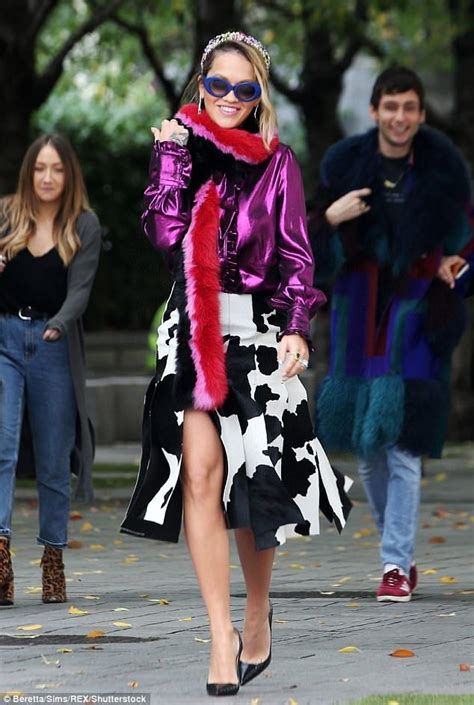Rita Ora Puts On VERY Leggy Display In Perilous Skirt Fashion Lame