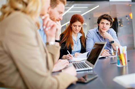 Business People Collaborating In Office Stock Photo Image Of Male