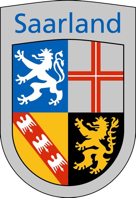 The saarland is a small federal state of germany, located in the west of the country and forming part of the german border with france and luxembourg. File:Saarland-Symbol.png - Wikimedia Commons