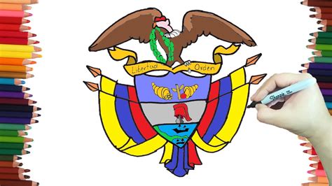 Como Dibujar El Escudo De Colombia Paso A Paso Y Muy Facil