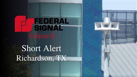 Federal Signal Eclipse 8 Short Alert Richardson Tx Youtube
