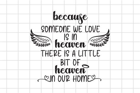Because Someone We Love is in Heaven SVG Memorial Cut File - Etsy