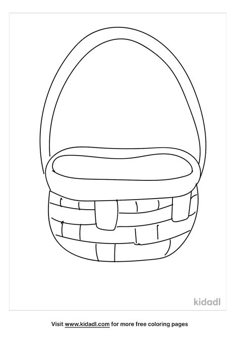 Free Empty Basket Coloring Page Coloring Page Printables Kidadl