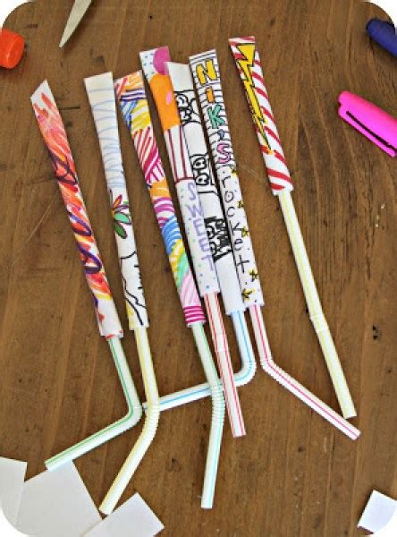 How To Make Straw Paper Rockets Recycled Crafts