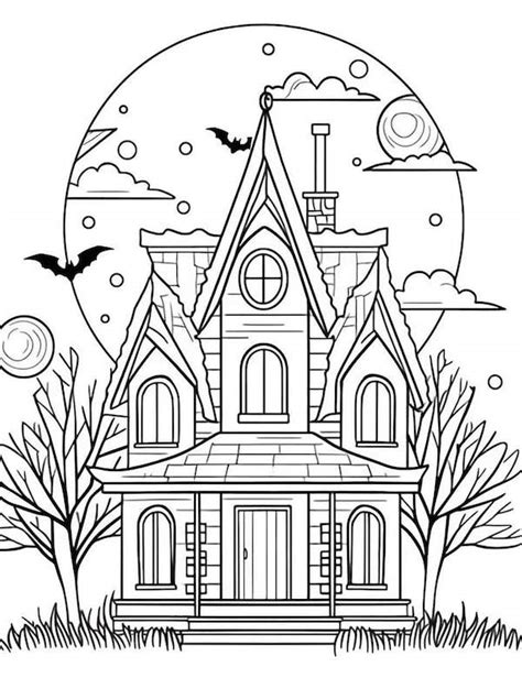 25 Creative Haunted House Coloring Pages Our Mindful Life